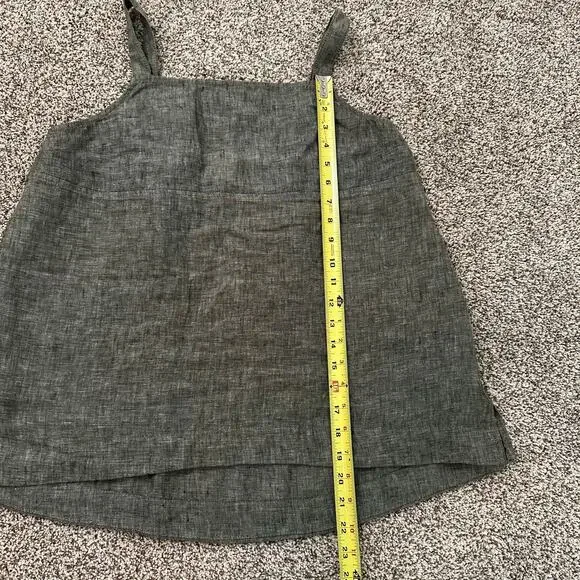 Athleta dark green sleeveless linen tank top size L - Picture 10 of 14